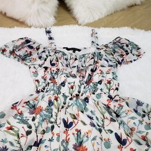 Cactus print off shoulder blouse